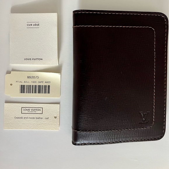 Louis Vuitton Utah Leather Brown Wallet Vintage Very rare to find NEW never used - Picture 7 of 7